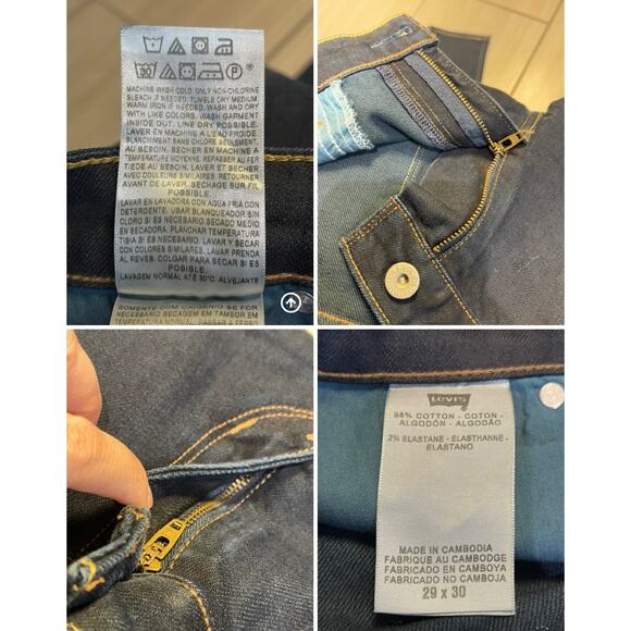 streetwear everyday Levis Demi curve skinny jeans womens 29x28 dark wash stretch - Picture 10 of 11